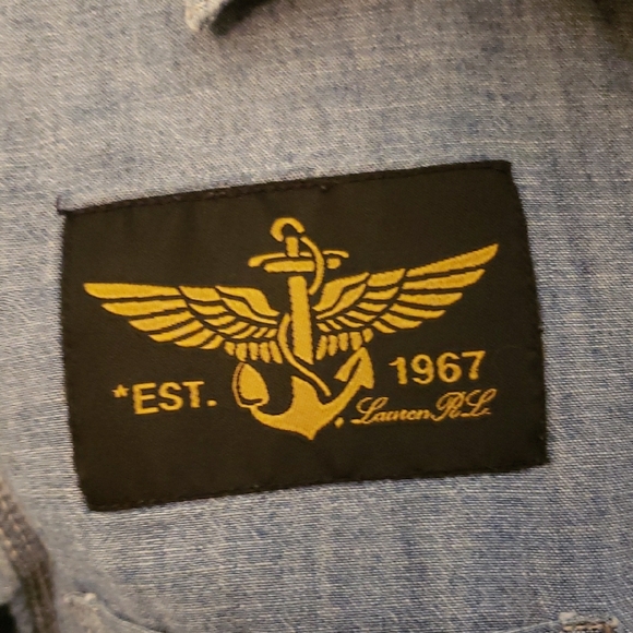 Ralph Lauren  Blue Denim Button-Up Shirt - Picture 5 of 8